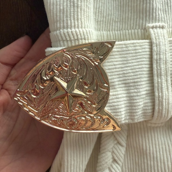 Show Me Your MuMu Outlaw Belted Dress with Gold Buckle main image 6